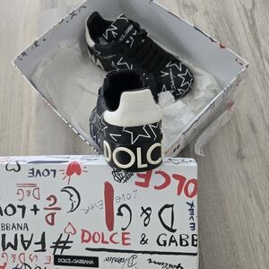 Dolce & Gabbana Kids Black Star Sneakers